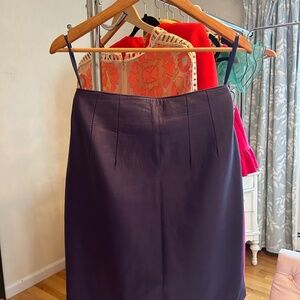 Genuine leather skirt , fully lined